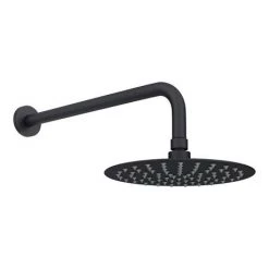 Arezzo Matt Black Round Concealed Dual Thermostatic Valve w. 200mm Shower Head -Showers Shop AZSV4MBPK d3 460