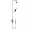 Burlington Avon Black Exposed Shower Valve, Rigid Riser & Kit with 9" Head -Showers Shop BAF3S BLA V17 P