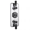 Bayswater Black Triple Concealed Thermostatic Shower Valve with Diverter -Showers Shop BAYS405 P