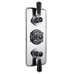 Bayswater Black Triple Concealed Thermostatic Shower Valve with Diverter