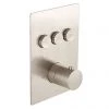 BagnoDesign M-Line Diffusion Brushed Nickel 3 Outlet Thermostatic Shower Valve -Showers Shop BDM MLI T303 NB P