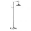 Burlington Eden Thermostatic Single Outlet Exposed Shower Bar Valve & Rigid Riser with Fixed Head -Showers Shop BEF1S V16 P
