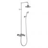 Burlington Eden Thermostatic Two Outlet Exposed Shower Bar Valve, Rigid Riser & Kit with Fixed Head -Showers Shop BEF2S V16 P