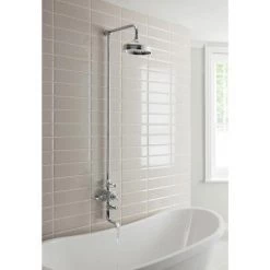 Crosswater - Belgravia Thermostatic Shower Valve with Fixed Head & Bath Spout -Showers Shop BEL BSM D2 460