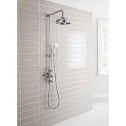 Crosswater - Belgravia Thermostatic Shower Valve with Fixed Head, Slider Rail & Handset -Showers Shop BEL SLIDER D3 460