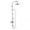 Burlington Stour Thermostatic Exposed Two Outlet Shower Valve, Rigid Riser, Hose & Handset with Fixed Shower Head -Showers Shop BF3S V16 P
