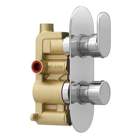 Bosa Twin Concealed Thermostatic Valve + 400mm Rainfall Shower Head 8 Bosa Twin Concealed Thermostatic Valve + 400mm Rainfall Shower Head - Image 6