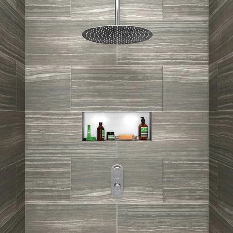 Bosa Twin Concealed Thermostatic Valve + 400mm Rainfall Shower Head 4 Bosa Twin Concealed Thermostatic Valve + 400mm Rainfall Shower Head - Image 2