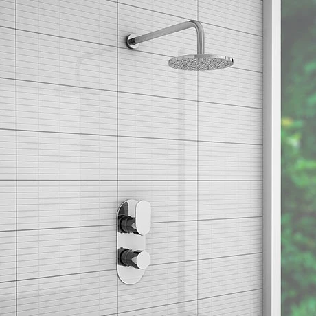 Bosa Modern Shower Package with Concealed Valve + Round Rainfall Head 3 Bosa Modern Shower Package with Concealed Valve + Round Rainfall Head