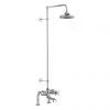 Burlington Tay Deck Mounted Bath Shower Mixer & Rigid Riser with Fixed Head -Showers Shop BT2DS V16 P