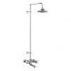 Burlington Tay Wall Mounted Bath Shower Mixer & Rigid Riser with Fixed Head -Showers Shop BT2WS V16 P