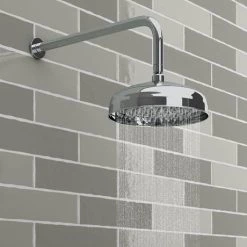 Belmont Traditional Shower Package - Concealed Valve with Fixed Head & Slider Kit -Showers Shop BTSP d6 460