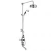 Hudson Reed Topaz Black Triple Thermostatic Shower Valve with Rigid Riser Kit + Bath Spout -Showers Shop BTSVT103 p