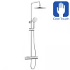 Bristan Buzz2 Cool Touch Bar Shower Mixer with Rigid Riser Kit - Chrome - BUZ2-SHXDIVCTFF-C
