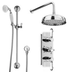 Belmont Traditional Shower Package - Concealed Valve with Fixed Head & Slider Kit -Showers Shop Belmont Traditional Shower Package Concealed Valve with Fixed Head and Slider Kit n d1 460