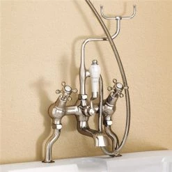 Burlington Birkenhead Angled Bath Shower Mixer with Slide Rail & Soap Basket - H230-BI -Showers Shop Burlington Birkenhead Angled Bath Shower Mixer with Slide Rail Soap Basket H230 BI d1 375