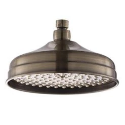 Chatsworth 1928 Antique Brass Exposed Valve incl. Rigid Riser Kit, Diverter, 8" Rose + Handset -Showers Shop CABPK02 d3 460