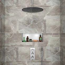 Cruze Shower Package (inc. 400mm Ceiling Mounted Head + Wall Mounted Handset) -Showers Shop CCSP01 d5 460
