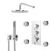 Cruze Shower Pack (inc. 200mm Wall Mounted Head, 4 Body Jets, Outlet Elbow + Handset) 1 Cruze Shower Pack (inc. 200mm Wall Mounted Head, 4 Body Jets, Outlet Elbow + Handset) -Showers Shop CCSP04 p