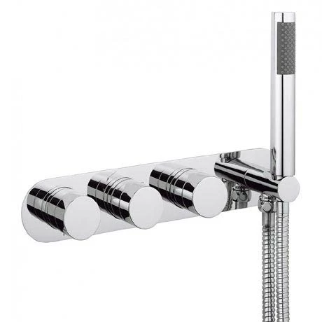 Crosswater Central Thermostatic Shower Valve with 3 Way Diverter & Shower Kit - CE3701RC 3 Crosswater Central Thermostatic Shower Valve with 3 Way Diverter & Shower Kit - CE3701RC
