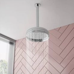 Chatsworth 1928 Traditional Push-Button Shower Pack with Slide Rail Kit + Ceiling Mounted Head -Showers Shop CHT PB PK3 d4 460