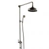 Chatsworth Antique Brass Rigid Riser w. Shower Head, Handshower & Diverter -Showers Shop CHTABRR1 p
