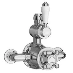 Chatsworth 1928 Traditional Exposed Valve Inc. Deluxe Arching Riser Kit, Diverter, 8" Rose + Handset -Showers Shop CHTSPK1 d4 460
