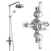 Chatsworth 1928 Traditional Triple Exposed Shower Valve inc. Luxury Riser Kit, Diverter, 8" Rose + Handset -Showers Shop CHTSPK2 p