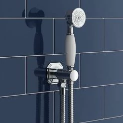 Chatsworth 1928 Traditional Shower with Concealed Valve, 8" Head + Handset -Showers Shop CHTV63PK2 d4 460