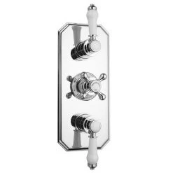 Chatsworth 1928 Traditional Shower with Concealed Valve, 8" Head + Handset -Showers Shop CHTV63PK2 d5 460