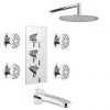 Cruze Modern Shower Package (Fixed Shower Head, 4 Body Jets + Bath Spout) -Showers Shop CMSPPK p