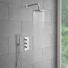 Cruze Round Triple Thermostatic Valve with Round Shower Head + Handset -Showers Shop CRTTVRSH prod