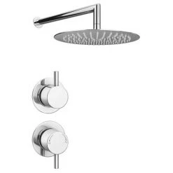Cruze Round Concealed Individual Stop Tap + Thermostatic Control Valve with 300mm Shower Head 8 Cruze Round Concealed Individual Stop Tap + Thermostatic Control Valve with 300mm Shower Head -Showers Shop CRZ ISV PK1 nd1 460