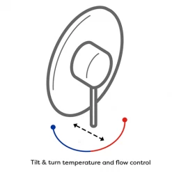 Cruze Modern Concealed Manual Shower Valve - Chrome -Showers Shop CRZ MSV n d3 460