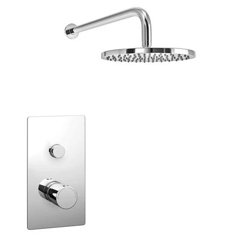 Cruze Round Concealed Push-Button Valve + Rainfall Shower Head 4 Cruze Round Concealed Push-Button Valve + Rainfall Shower Head - Image 2