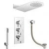 Cruze Modern Shower Package (Fixed Head, Round Handset + Overflow Bath Filler) 1 Cruze Modern Shower Package (Fixed Head, Round Handset + Overflow Bath Filler) -Showers Shop CRZMSPK p