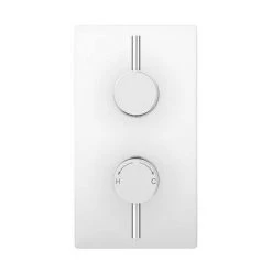 Cruze Twin Shower Valve inc. Outlet Elbow, Handset & Ultra Thin Head with Vertical Arm -Showers Shop CRZPK002 d6 460