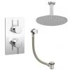 Cruze Modern Shower Package (Fixed Shower Head + Overflow Bath Filler) 1 Cruze Modern Shower Package (Fixed Shower Head + Overflow Bath Filler) -Showers Shop CRZSP PK p