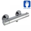 Cool Touch Round Bottom Outlet Thermostatic Bar Shower Valve - Chrome -Showers Shop CTV07 P