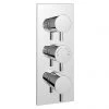 Cruze Triple Round Concealed Thermostatic Shower Valve - Chrome -Showers Shop CVT002 np1