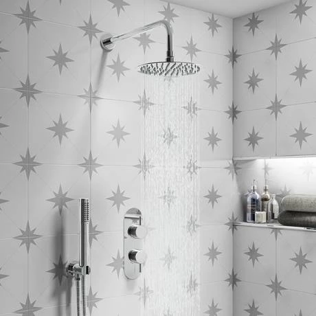 Cruze Chrome Round Twin Concealed Shower Valve w. Diverter + Oval Backplate 5 Cruze Chrome Round Twin Concealed Shower Valve w. Diverter + Oval Backplate - Image 3