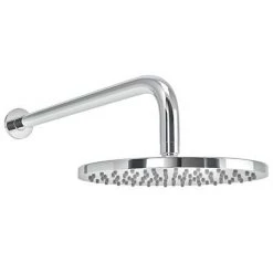 Cruze Chrome Shower System (Valve inc. 200mm Fixed Head + Slide Rail Kit with Handset) -Showers Shop CZSP2CH d2 460