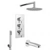 Cruze Shower Package (Rainfall Head, Handset + Bath Spout) -Showers Shop CZSPWM p