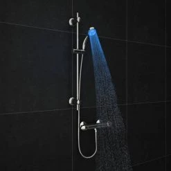 Cruze LED Round Thermostatic Bar Valve + Slide Rail Kit -Showers Shop Cruze LED Round Thermostatic Bar Valve Slide Rail Kit d2 460