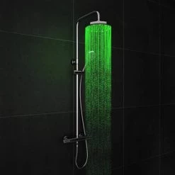 Cruze Modern LED Thermostatic Shower - Chrome -Showers Shop Cruze Modern LED Thermostatic Shower Chrome d2 460
