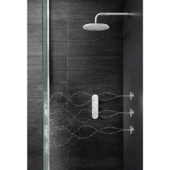 Crosswater - Dial Central 2 Control Shower Valve with 3 Body Jets, Fixed Head & Arm -Showers Shop DIAL CENT 10 D1 460