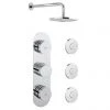 Crosswater - Dial Central 2 Control Shower Valve with 3 Body Jets, Fixed Head & Arm 1 Crosswater - Dial Central 2 Control Shower Valve with 3 Body Jets, Fixed Head & Arm -Showers Shop DIAL CENT 10 P