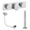 Crosswater - Dial Pier 2 Control Bath Valve with Handset and Bath Filler Waste -Showers Shop DIAL PIER 7 P