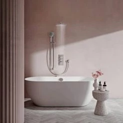 Aqualisa Dream Square Thermostatic Mixer Shower with Adjustable Head, Wall Fixed Head and Bath Fill - DRMDCV3.ADFWBTX.SQR -Showers Shop DRMDCV3.ADFWBTX.SQR D5 460