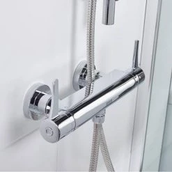 Bristan Design Utility Lever Bar Mixer with Adjustable Riser Kit & Fast Fit Wall Fixings -Showers Shop DUL2 SHXARFF C.ai3 460